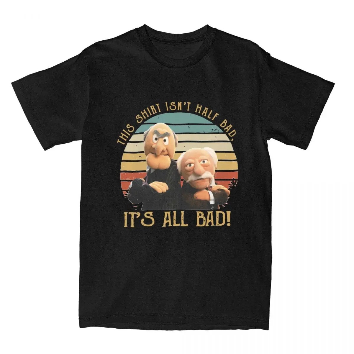 Men T-Shirts Vintage Statler And Waldorf Muppet Show Fan Gift Cotton Tees Short Sleeve T Shirts Round Collar Tops Graphic