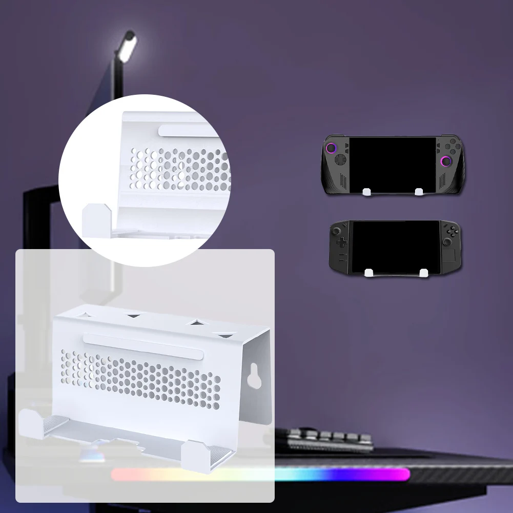 جدار حامل حامل توفير المساحة وحدة التحكم حوض قوس التلفزيون حوض الملحقات ل PS5 بوابة/ROG Ally X/Switch/سطح البخار #3