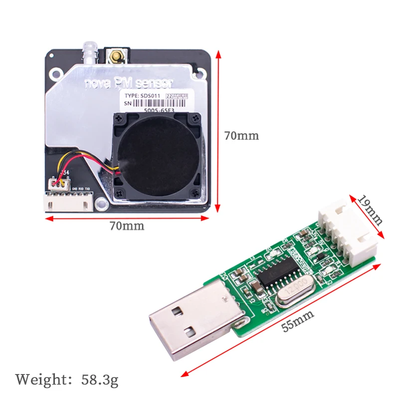 PM Sensor SDS011 High Precision Laser PM2.5 Air Quality Detection Module Super Dust Digital Output