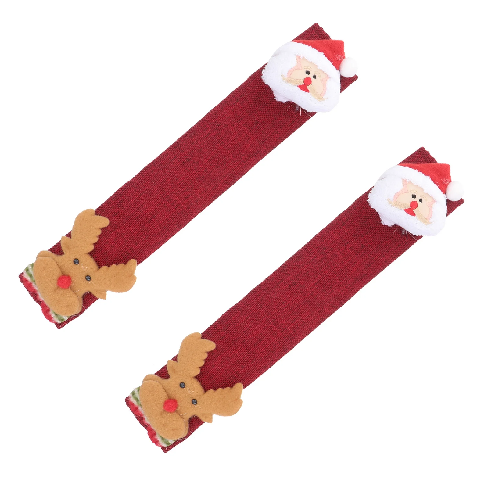 

2Pcs Refrigerator Handle Covers Washable Linen Cloth Protector Soft Warm Door Handle Cover for Fridge Kitchen Appliance