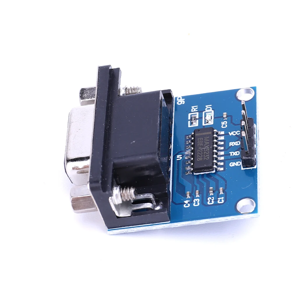 أنثى DB9 موصل وامض المجلس ، MAX3232 RS232 إلى TTL محول المنفذ التسلسلي وحدة ، TX RX VCC GND ، 3.3 فولت إلى 5.5 فولت ، MAX232 ، 1 إلى 10 قطعة
