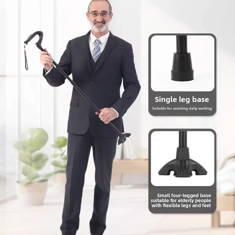 Ultra-light Aluminum Alloy Telescopic Cane, Hiking Pole, Walking Stick, Assisting Walking During Hiking,Anti-slip Medical Crutch
