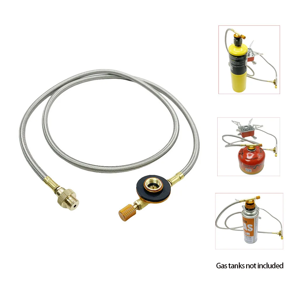 1Set Outdoor Camping Gas Stove Extension Tube Butane Gas Refill Adapter Cooking Picnic Camping Equipment Connector Accessories image 2
