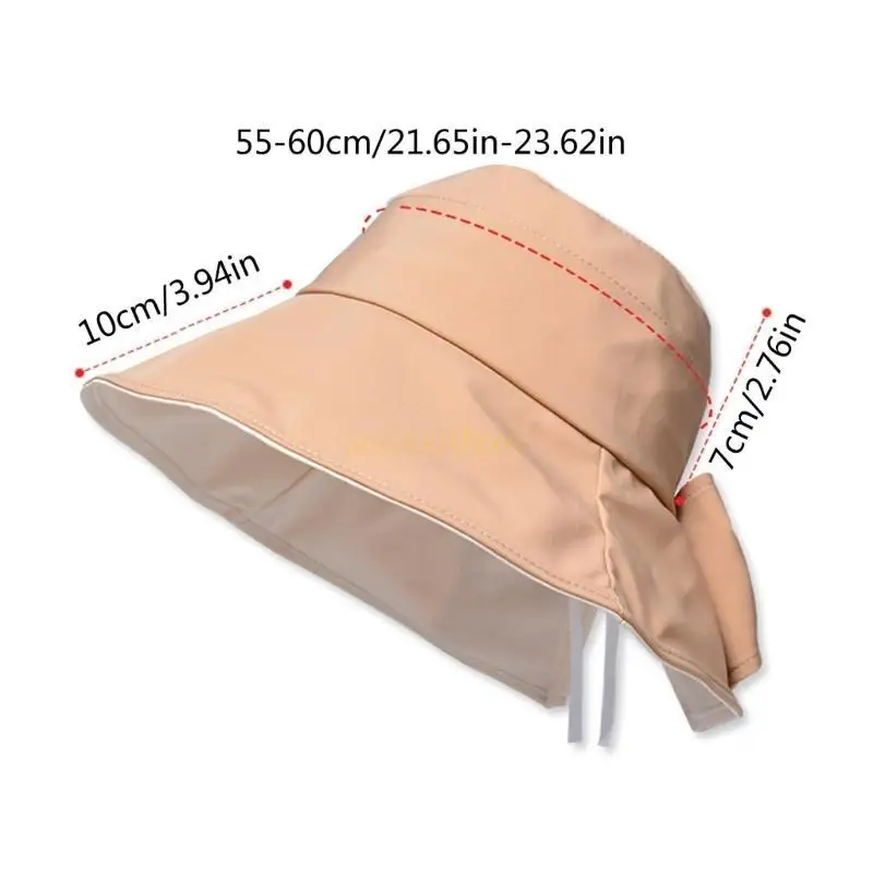 31BF Elegant Bucket Hat for Girls Women Women Combatable Fisherman Gat con Bownot