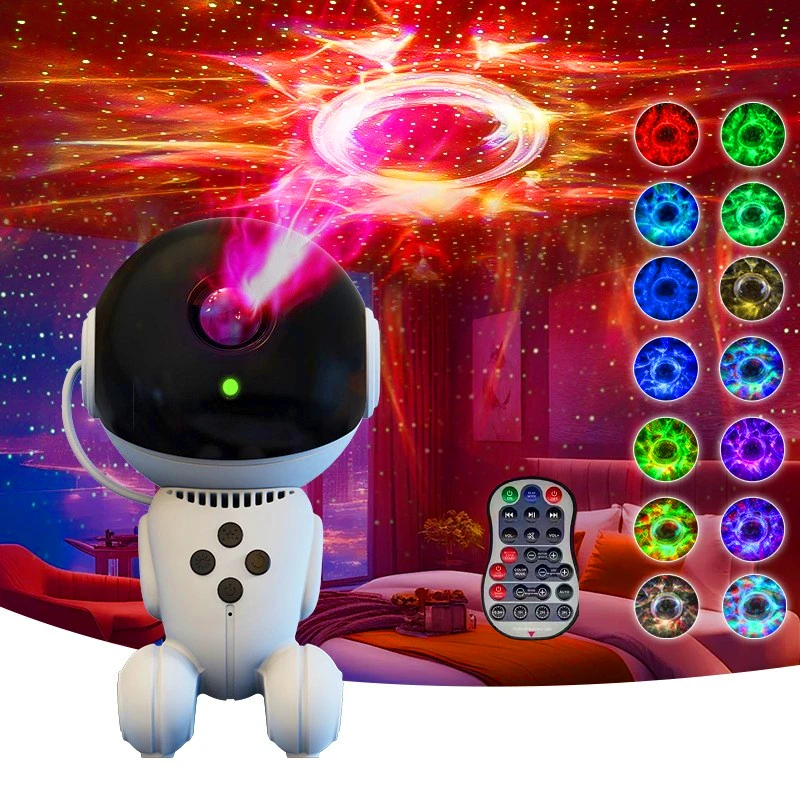 2024 new star robot projector bedroom atmosphere lamp music night light sky star plug-in projector lights