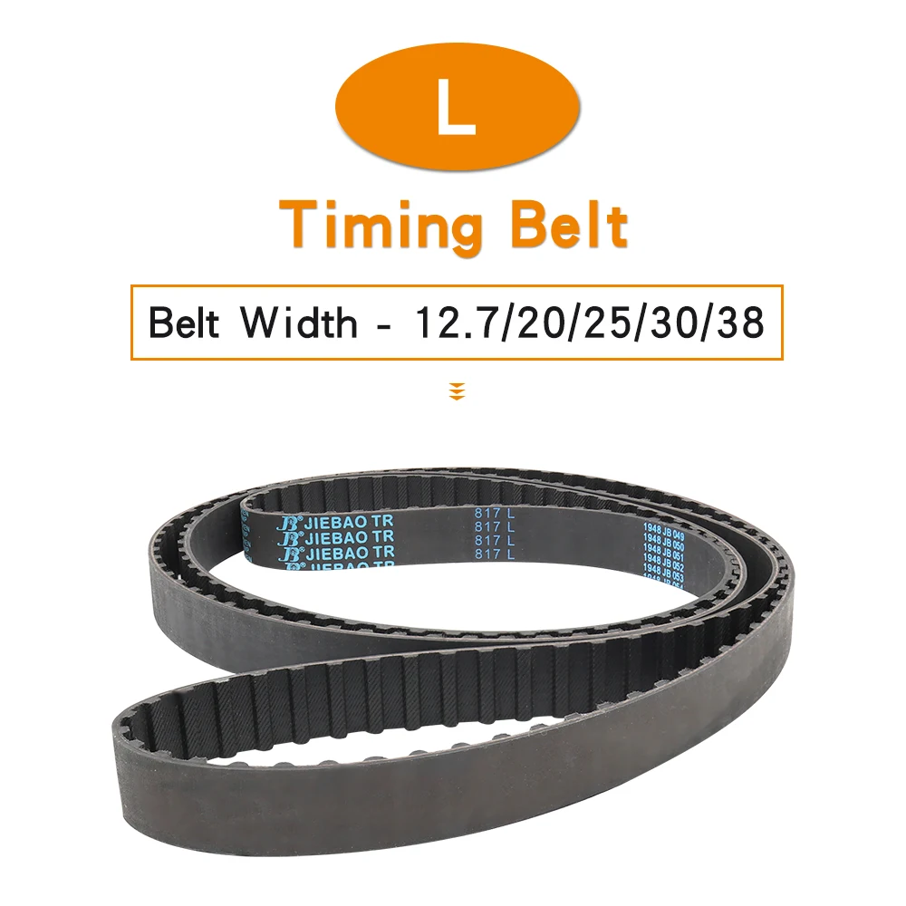 L Pulley Belt 770L/780L/788L/791L/817L/863L/874L/881L/890L/900L Teeth Pitch 9.525mm Rubber Toothed Belt Width 12.7/20/25/30/38mm