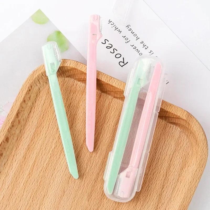 Multifunction Eyebrow Razor Kit 2/4/6Pcs Shaping,Handle Facial Hair Removal Tool Precise Trimming with Easy Grip