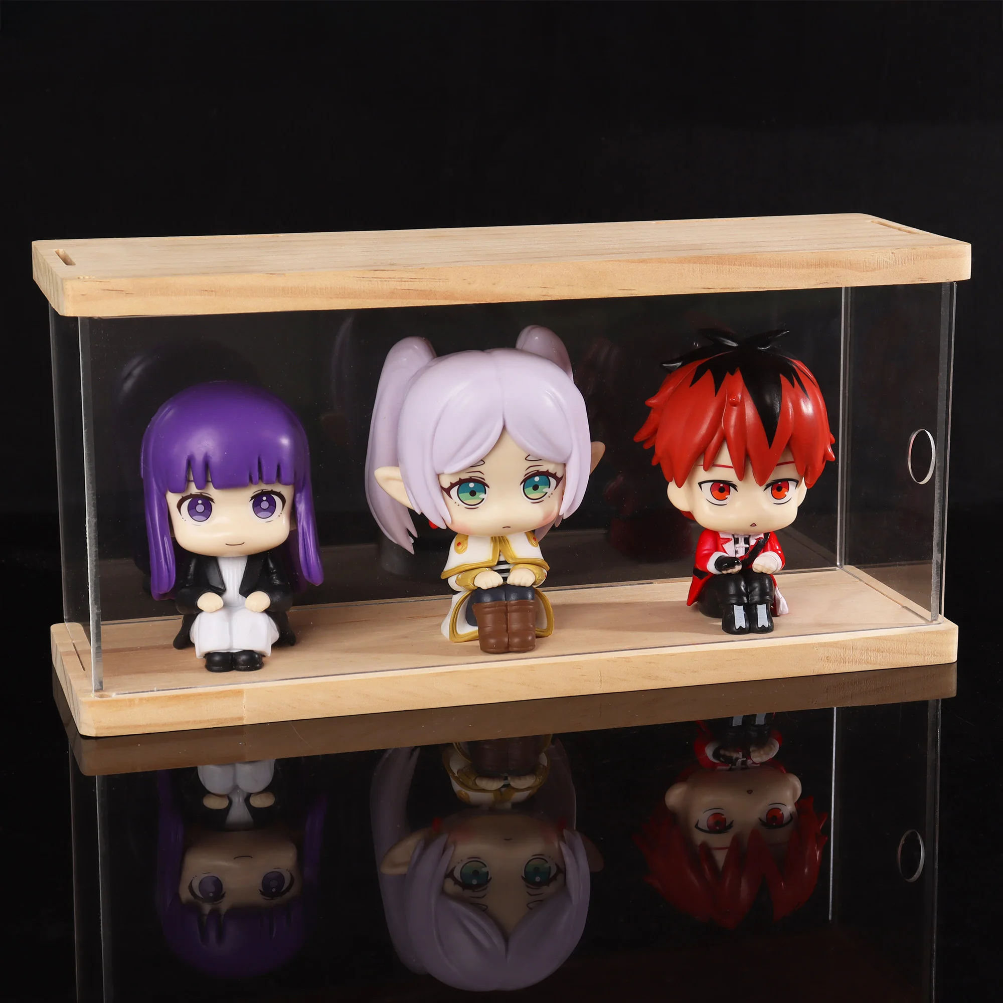 Bandai Frieren: Beyond Journey's End Niedliche Anime-Figuren mit großem Kopf, Frieren/Fern/Himmel PVC-Sammlerstücke, Anime-Merchandise