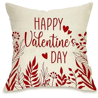 Happy Valentine's Day Love Heart Decoration Pillowcase, Valentine's Day Gift Cushion Cover Home Decoration cushion cover 45x45