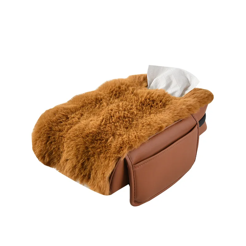 

Car armrest box pad Universal storage bag Car tissue box Central elbow height increase pad Multifunctional plush pad cover