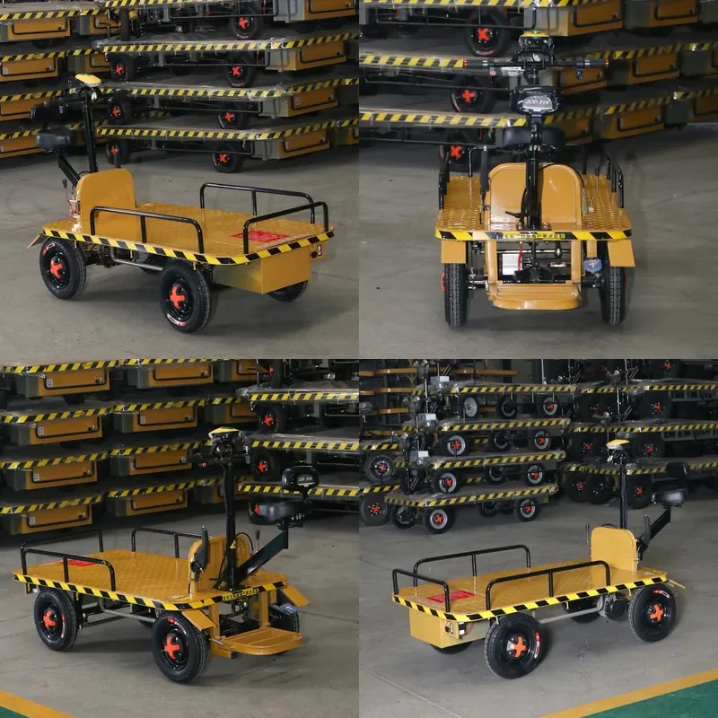 For 1.5 Ton Electric Four Wheel Flatbed Truck Warehouse Logistics Factory Cargo Handling Heavy Duty Material Transport