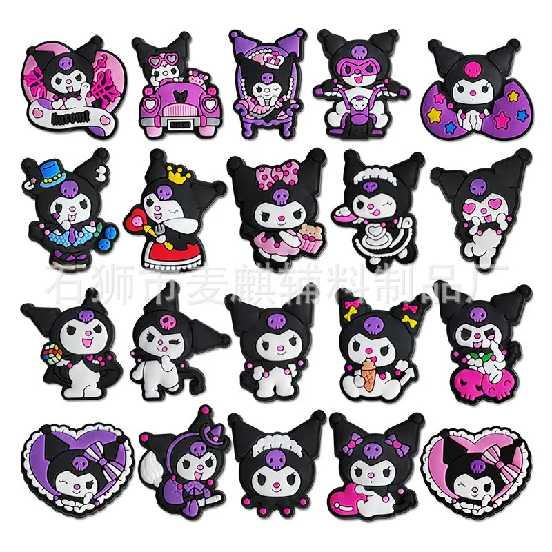 20Pcs/set kuromi stitch Cartoon PVC Shoe Set  Charms Buckle Accessories Cartoon Shoes Charms Decoration for Kids Party Gift