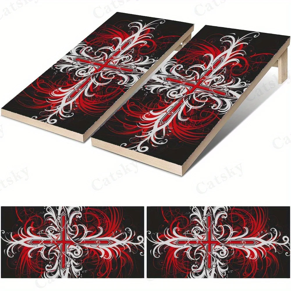 ملصق بنمط وشم متقاطع، شارات رمل من الفينيل المسطح ثنائية الأبعاد - صديقة للميزانية وقيمة عالية، خالية من الفقاعات وسهلة اللصق، وات #1