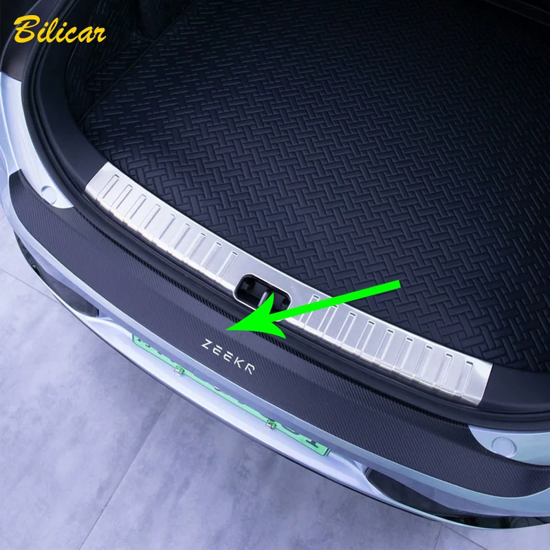 

Car Trunk Sticker Auto Accessories Carbon Fiber Decal for ZEEKR 001 2022 2023 Door Sill Protection Cover