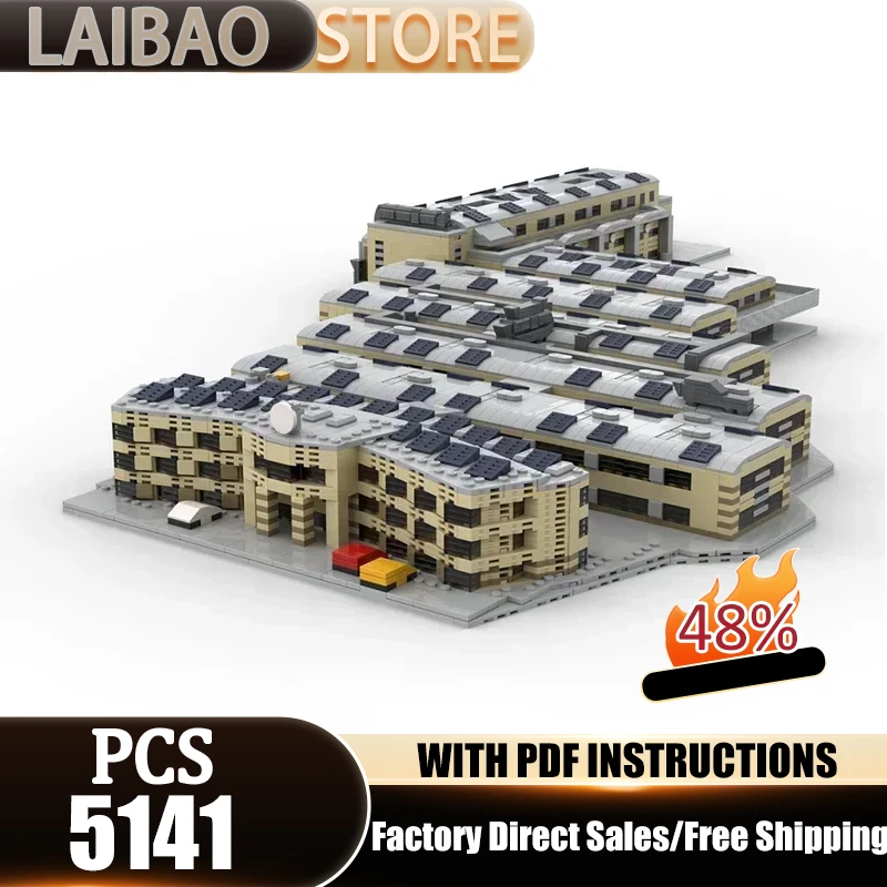 Street View Model Moc Building Blocks Beach Microscale Factory Complex Model Technology Brick DIY Assembly Construction Toy Gift