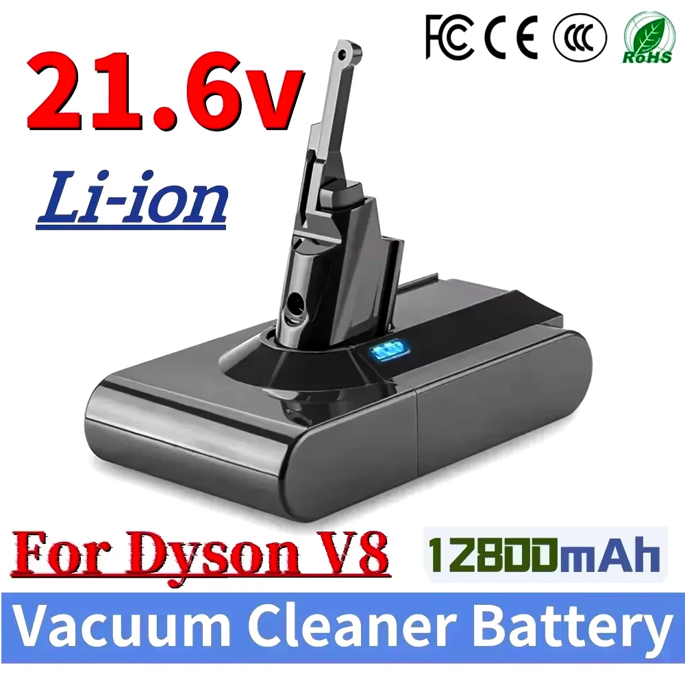 SV10 21.6V  Li-ion Battery For Dyson V8 Absolute V8 Animal SV10 Handheld Vacuum Cleaner series Rechargeable battery 12800mAh