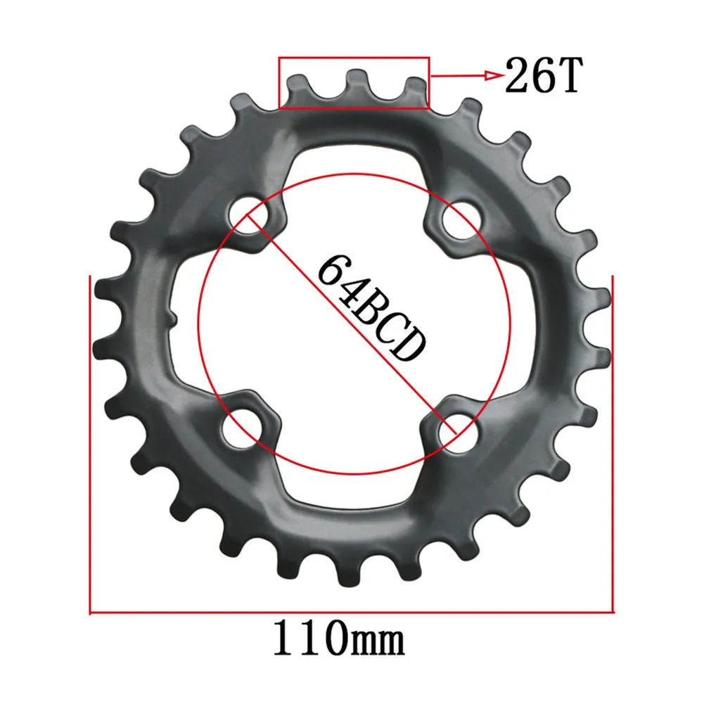 1pc MTB Bike Chainring 104BCD 26T 28T 36T 38T Narrow Wide Mountain Bicycle Chain Ring Single Tooth Crankset Cycling Repair Parts