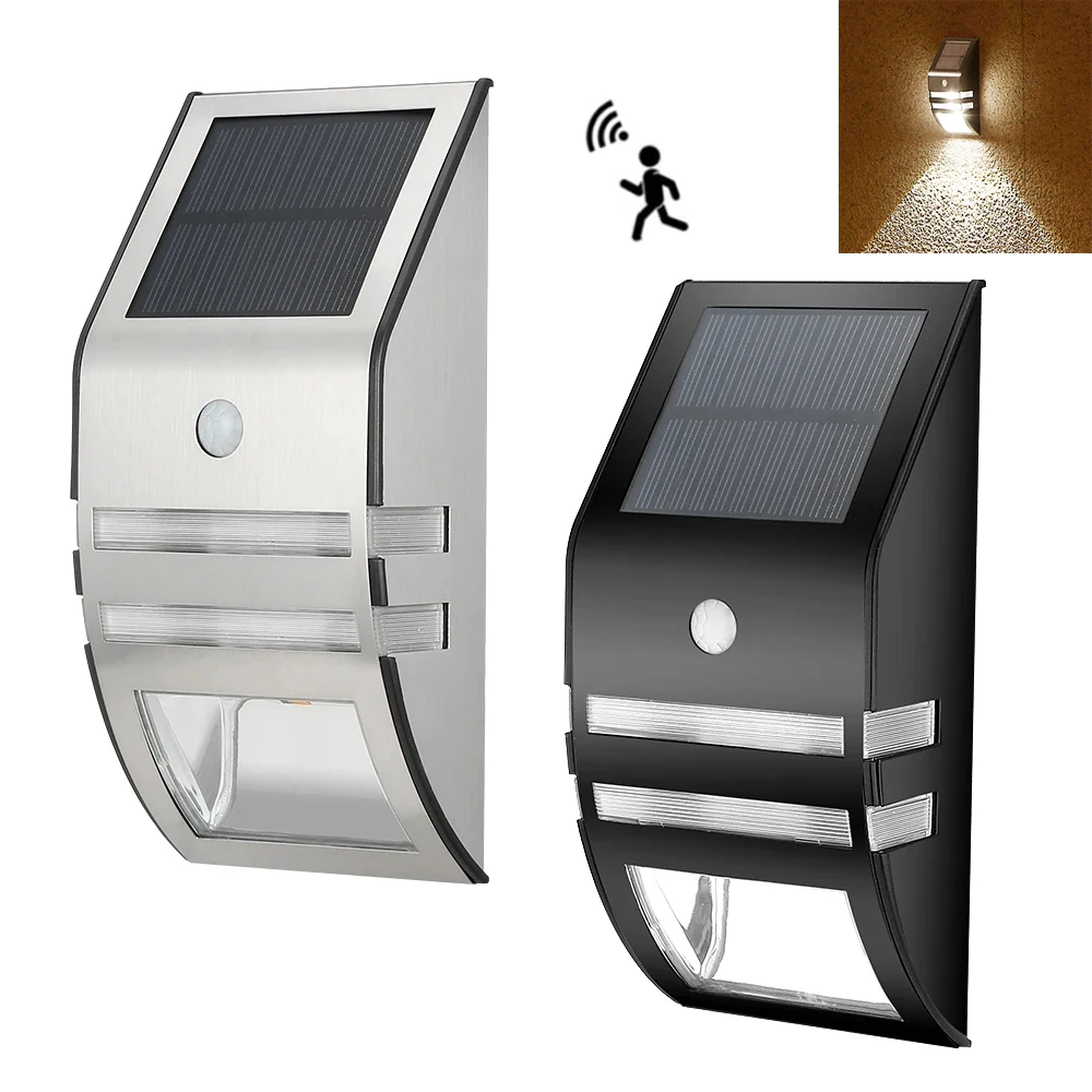 

Outdoor Solar Wall Lamp PIR Motion Sensor Auto Control Waterproof Street Light Sunlight Powered For Garden Yard Courtyard Decor