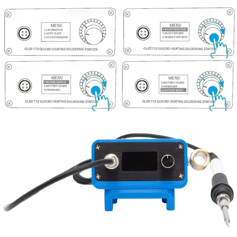 Estação de solda do aquecimento rápido, soldadura STC da versão do ferro para a bateria do Li-íon do Kobalt 24V, ferro de solda digital, T12