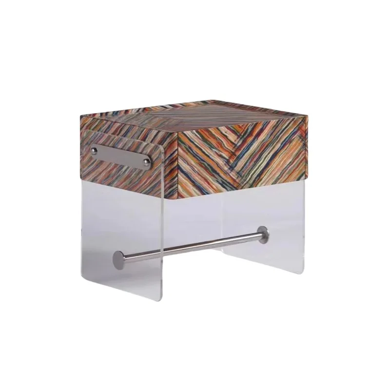 

Light luxury simple modern high-end art acrylic storage cabinet creative bedside multi-color