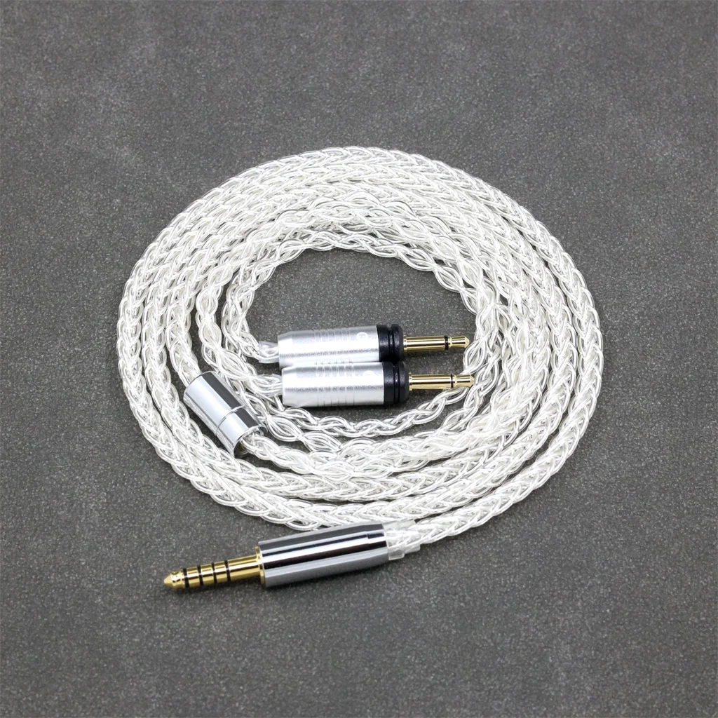 

7n Pure Silver Palladium 8 Core Dual 3.5mm pin Earphone Cable For Focal Clear Elear Elex Elegia Stellia Headphone 8387