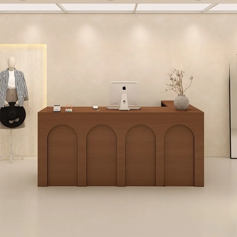 Women's antique checkout page Bar counter Small flower shop Simple modern counter