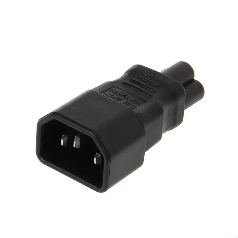 193A IEC 320 C14 3-Pin Male To C5 3-Pin Female Power Plug Converter Adapter