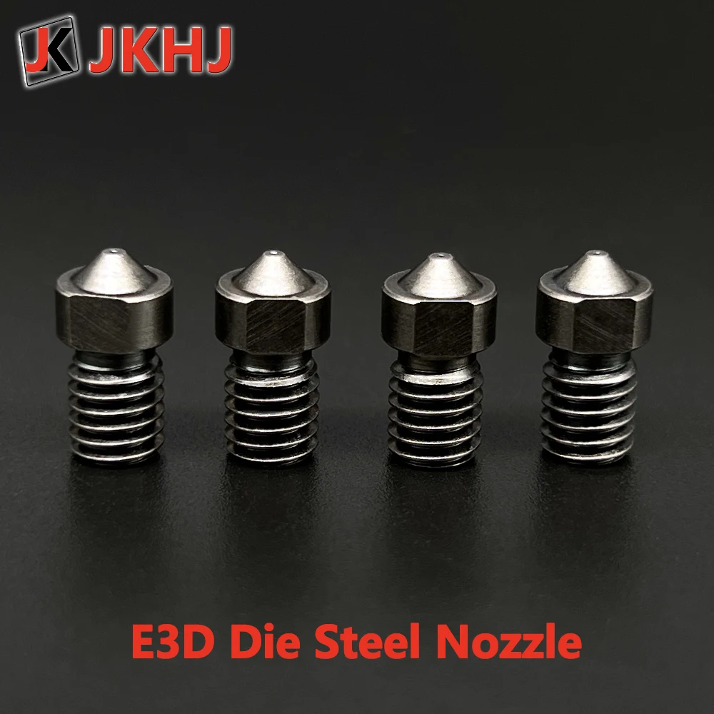 E3D V6 3D Nozzle Printer Parts Die Steel Nozzle V5 High Temperature Hardened Steel Nozzle M6 Thread 0.2/0.3/0.4/0.5/0.6 1.75mm