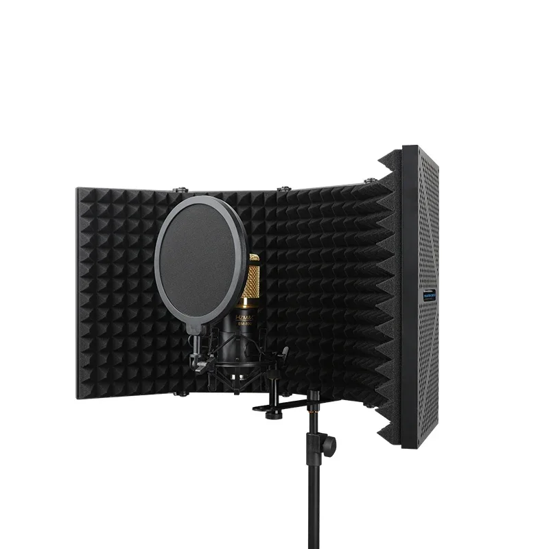 

5 Panel Reflection Filters Professional Studio Recording Microphone Isolation Shield Suitable for Any Condenser Mic