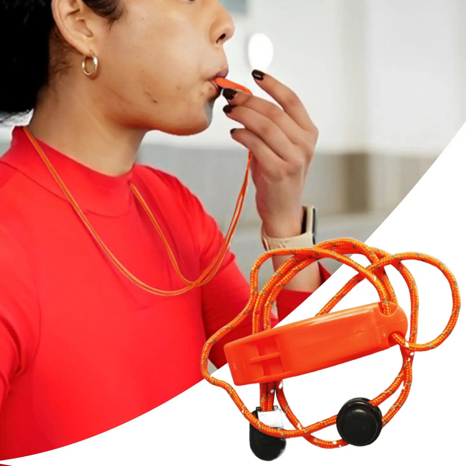 大音量ホイッスル安全ホイッスル 120 Db 音量軽量サバイバルギアツールライフガードボートサッカーバックパッキングハイキング