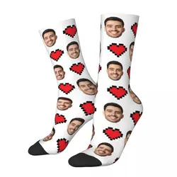 Custom Print Your Photo Pet Face Socks Personalized Long Socks Colorful Socks for Men Women Funny Novelty Socks Gifts