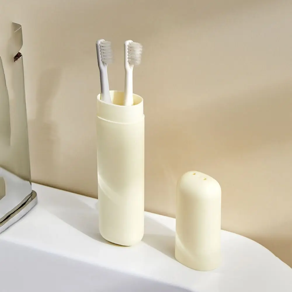 Reusable Multifunction Toothbrush Case Protective Cover Drainwater Toothbrush Box Holder Travel Camping Dust-Proof Tooth Glass