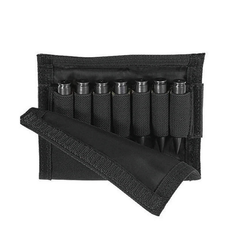 Nylon Tactical Nylon Buttstock Pouch Hunting Shooting Game Rifle Accessories Cheek Shell Cartridges Holder Carrier