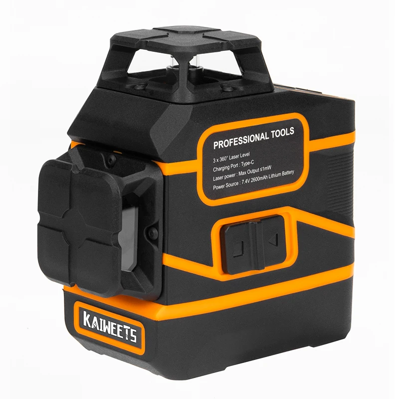 KAIWEETS Laser Level Factory 12 Lines 3D Self-Leveling 360 Rotary Outdoor Indoor Mode Tripod Stand