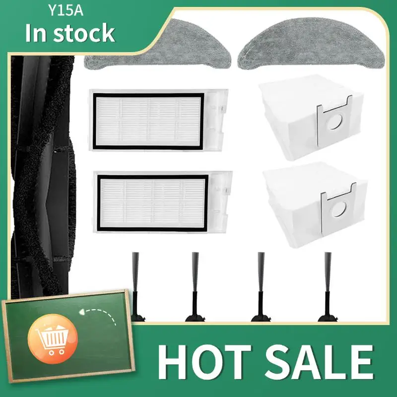 

Набор сменных аксессуаров Y15A для робота-пылесоса Roidmi EVE Plus, основная боковая щетка, фильтры Hepa, подушечки для швабры, детали мешков для пыли