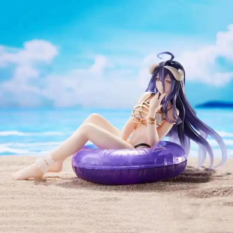 Anime Overlord Albedo swimsuit with Swimming circle version Figure Collection Model Toys