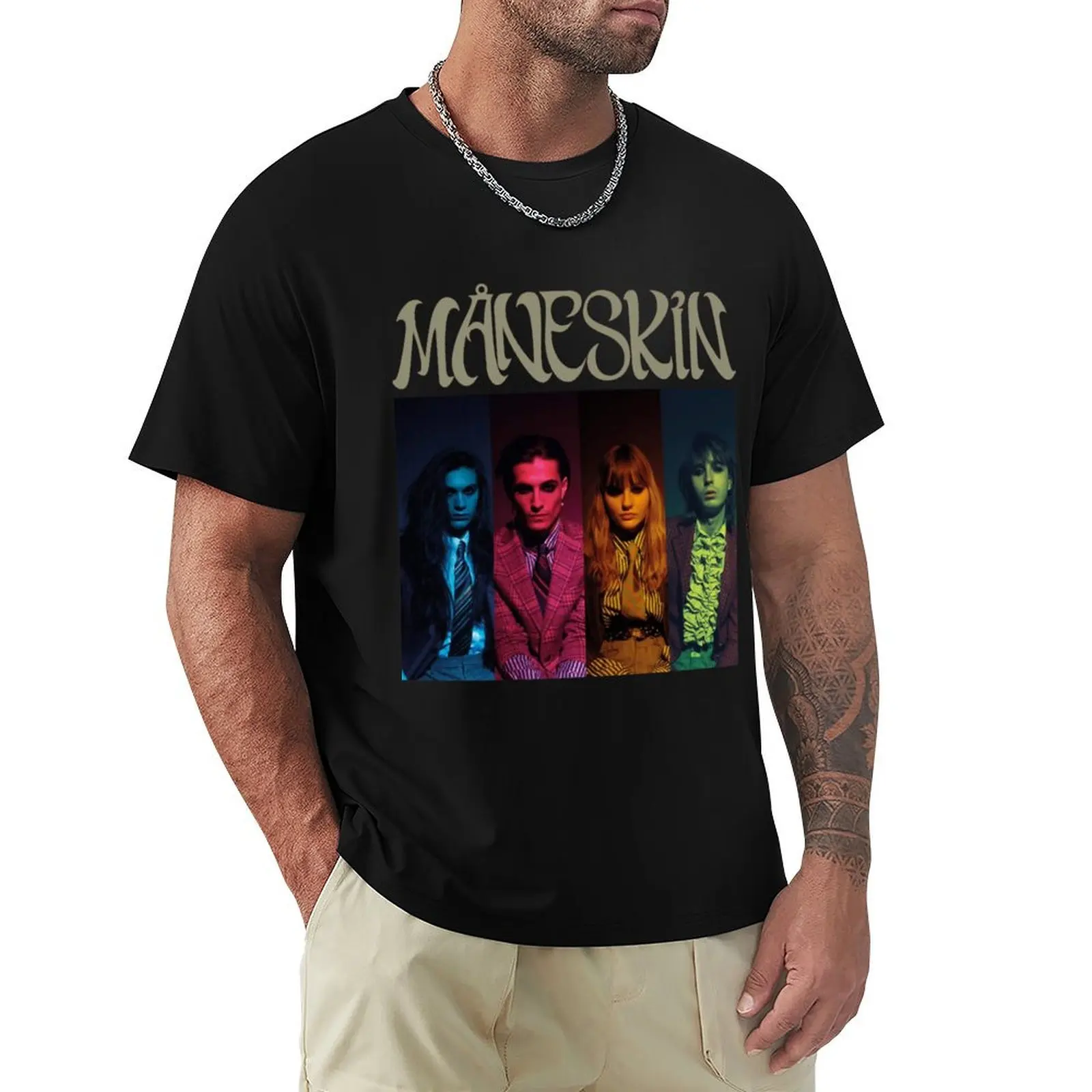 

153. Maneskin T-Shirt Creative Graphic Tee Shirt
