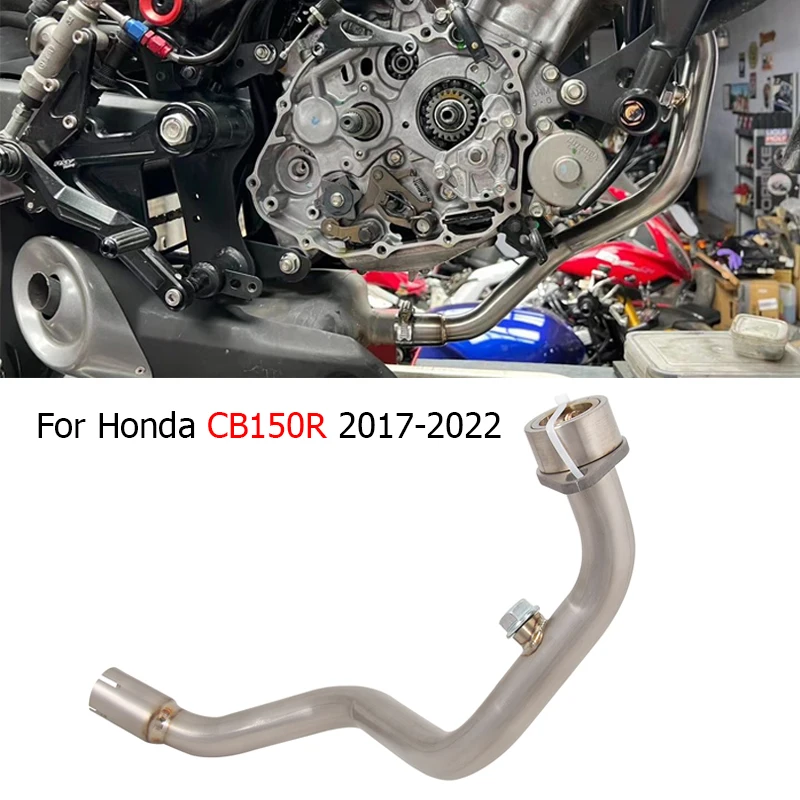 

For Honda CB150R 2017-2022 Titanium Alloy Motorcycle Exhaust Front Link Pipe Slip On Replace Original Tube Stainless Steel