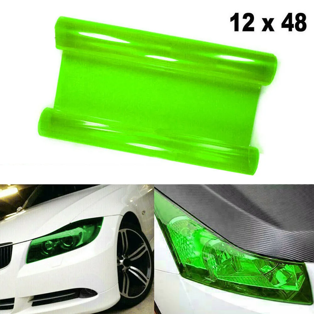 Vinyl Film Trim Wrap for Headlight For DRL Fog Light Tail Light Side Marker Light Bumper Hood Windshield Protection