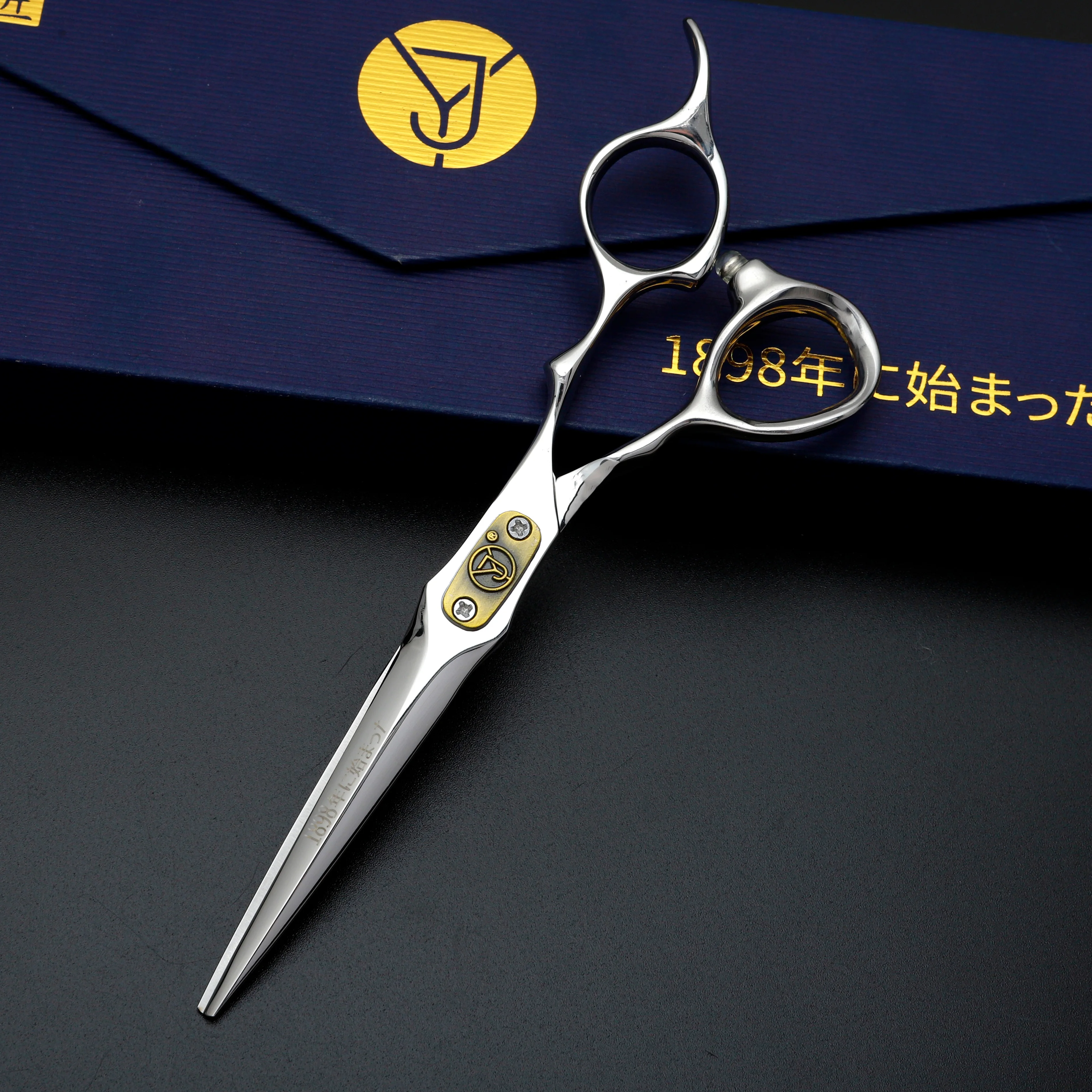 Professional High-End Hairdressing Scissors Silver Cover Pipe Handle Very Sharp Haircutting Tool for Stylists