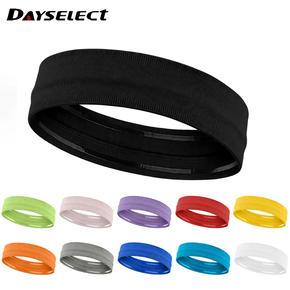 1Pcs Sport Headband Sweat Absorbent Breathable Quick-Dry Running Band Outdoor Summer Training Silicone Anti-Slip Strips Unisex