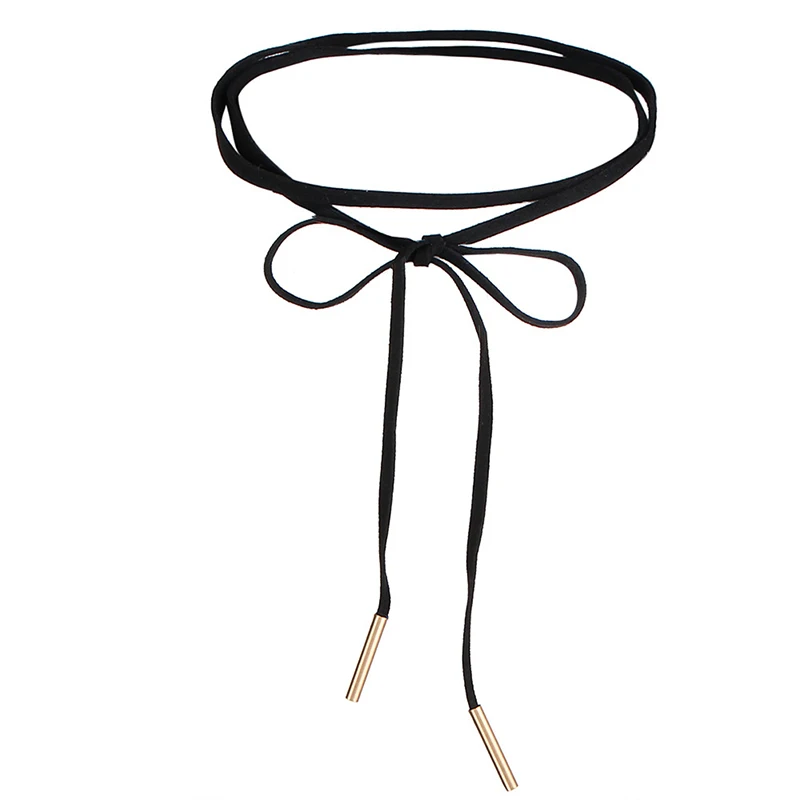 Black Lace Leather Velvet Collier 90S Punk Style Choker Necklaces B*6Pcs/set Fashion  Gothic Tattoo