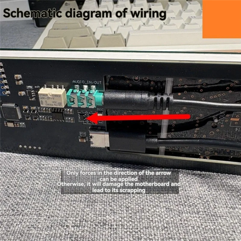 CABE-AK2518 Clock Bluetooth Music Spectrum LED Music Spectrum Green+Orange+Red Display Color Audio Signal Melody Rhythm Lamp