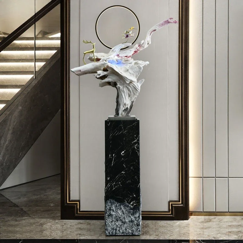 Creative water fountain living room TV cabinet landscape art landscaping floor decoration ornament