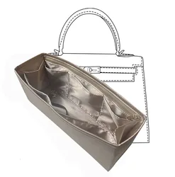 Purse Bag Organizer Insert, Silk, Luxury Handbag Tote in Bag Shapers, Fits K./elly mini I/mini II /20/25/28/32/35/40 Bags