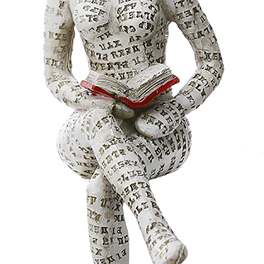 قراءة امرأة تمثال الراتنج المنحوتات الحرفية غرفة المنزل مكتب الحلي الديكور