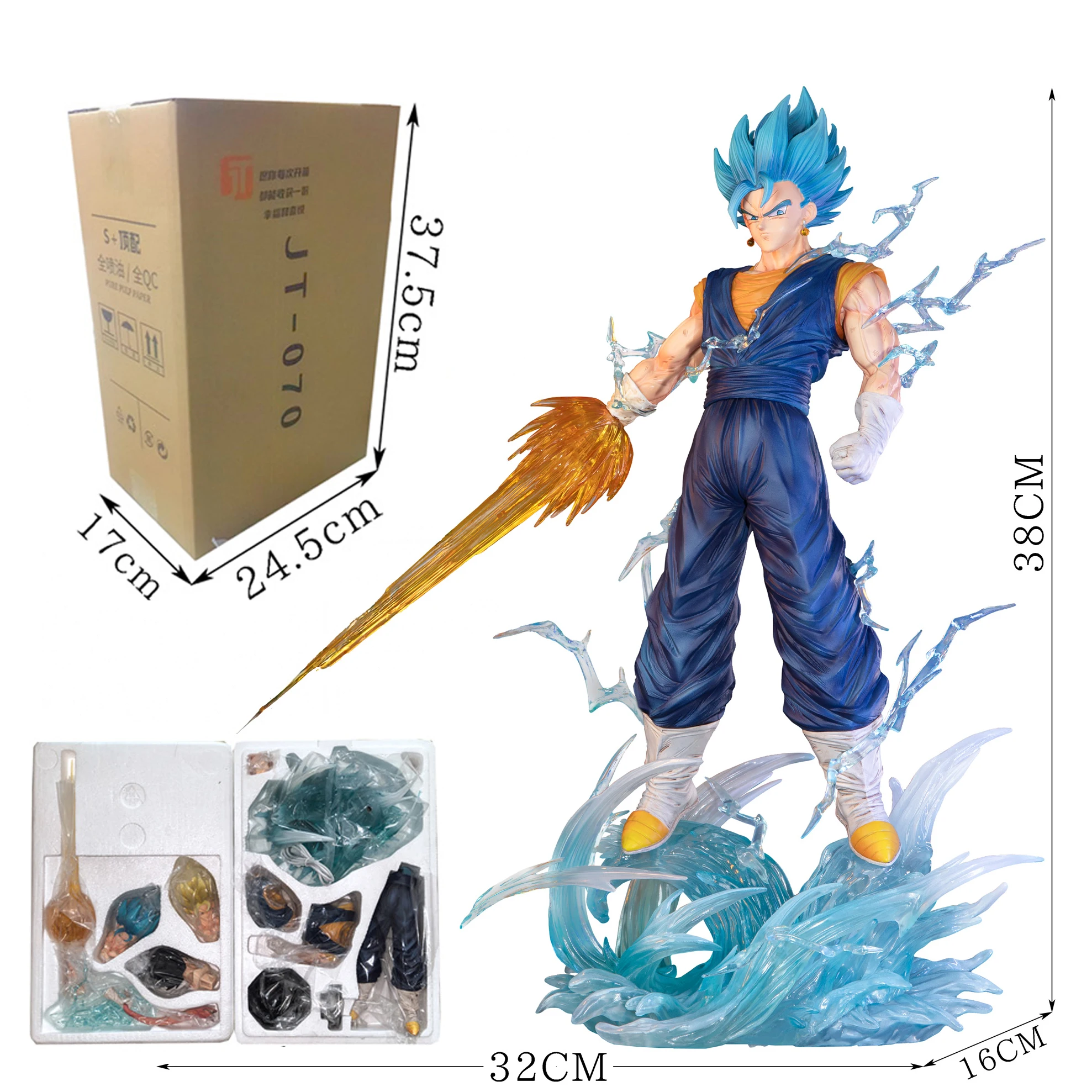 

38cm JT Studio Dragon Ball Anime Figures HB Vegetto Figure Statue Model Doll Collection Toys Gifts