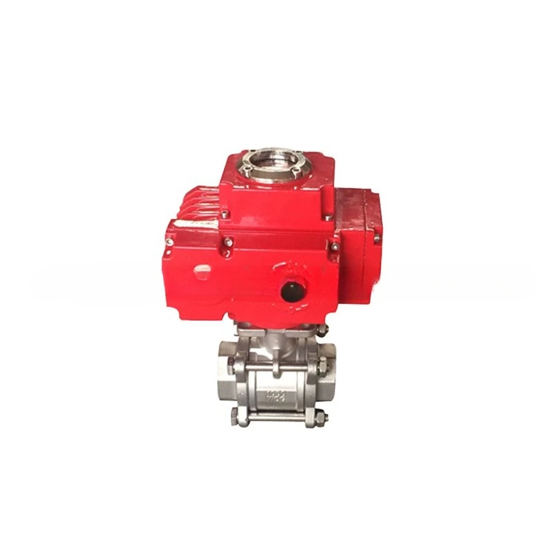 

Factory direct sales fine small fire protection red three-piece electric thread thread ball valve