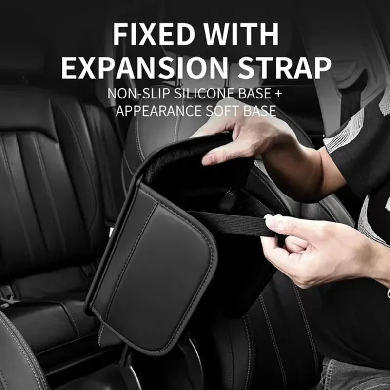 Car Armrest Box Pad Elbow Rest Cushion With Storage Pocket For Audi A4 B8 B6 B9 B7 A3 8P 8V 8L A6 C7 C6 C5 Q5 A5 Q7 A1 Q3 A7 view 2