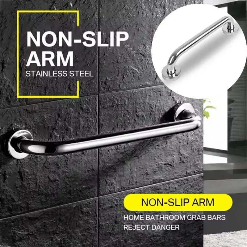 1pcs Stainless Steel Bathroom Grab Bar – 30/40/50cm Shower Safety Support Handle & Towel Rack 2